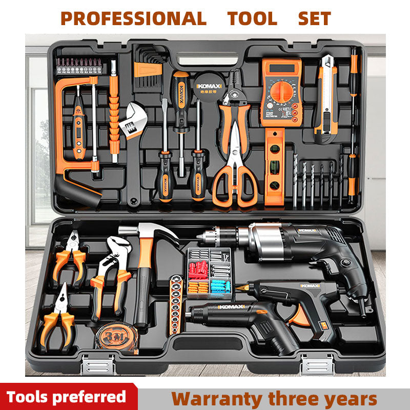 Professional Hand Tools Set Electrician Complete Car Maintenance Tool Box Kit Home Metal Carpentry Repairs Complete Toolbox